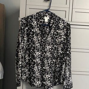 Club Monaco silk Floral Blouse